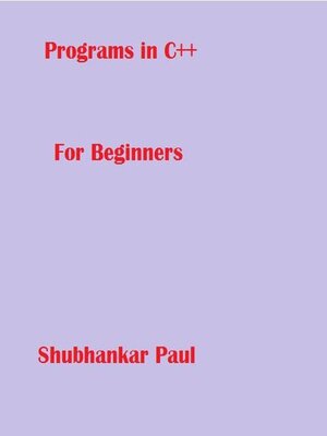 cover image of Programs in C++